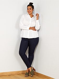 Camisa em popelina elástica - Kiabi