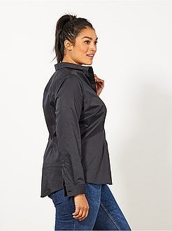 Camisa em popelina elástica - Kiabi