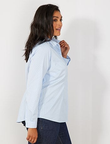 Camisa em popelina elástica - Kiabi