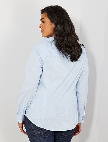 Camisa em popelina elástica - Kiabi