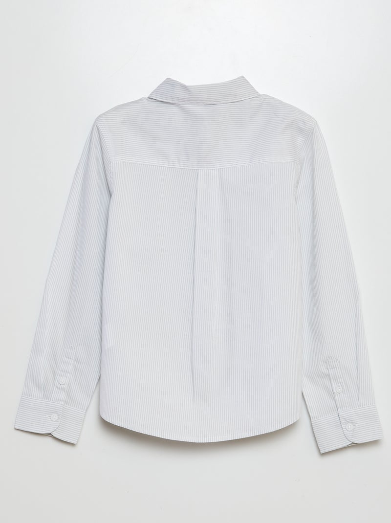 Camisa em popelina estampada AZUL - Kiabi