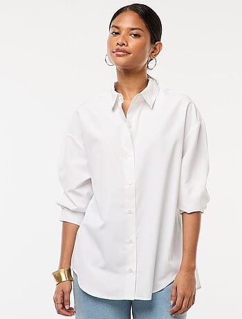 Camisa em popelina lisa