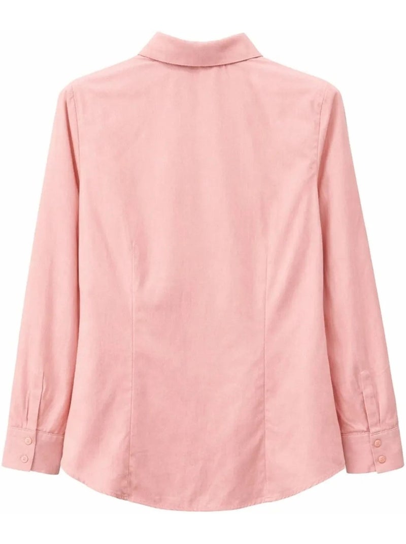 Camisa em popelina mixray Rosa - Kiabi
