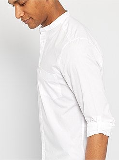 Camisa em puro algodão dobby texturado - Kiabi