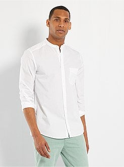 Camisa em puro algodão dobby texturado - Kiabi