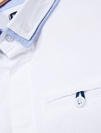 Camisa em puro algodão texturado - Kiabi