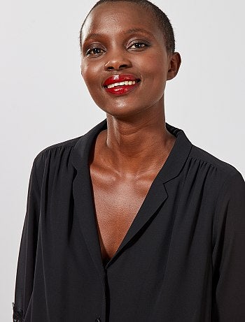 Camisa em renda nas mangas - Kiabi