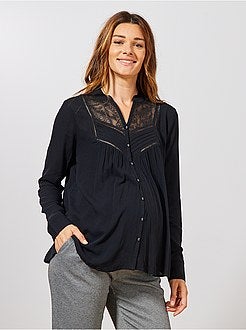 Camisa em renda pré-mamã - Kiabi