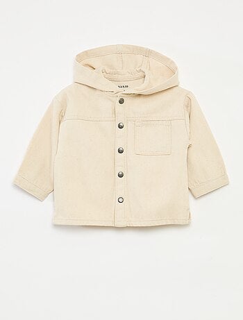 Camisa em sarja com capuz