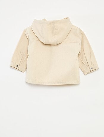 Camisa em sarja com capuz