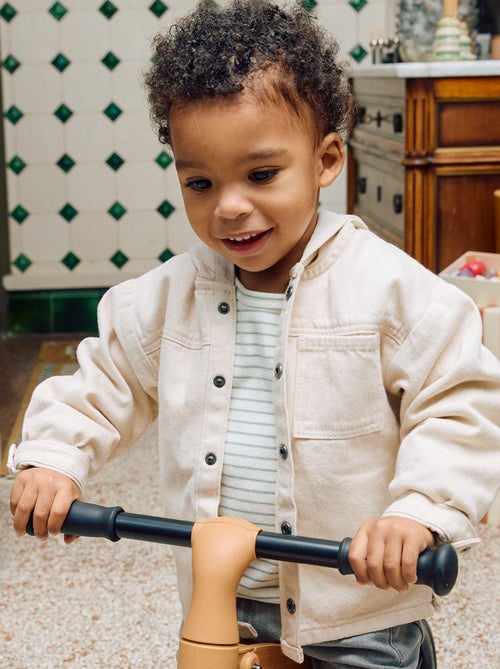 Camisa em sarja com capuz - Kiabi