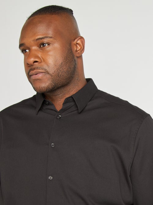 Camisa em sarja elástica - Kiabi