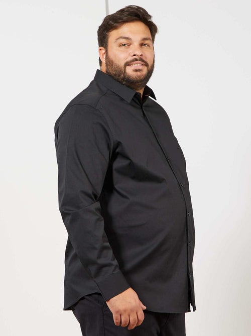 Camisa em sarja elástica - Kiabi