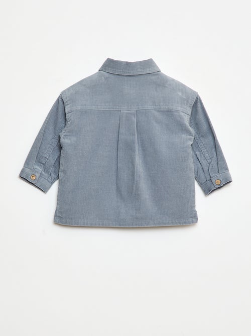 Camisa em veludo cotelê - Kiabi