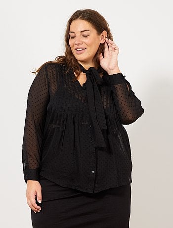 Camisa em voile a ponto cheio - Kiabi