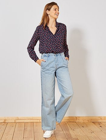 Camisa em voile crepe - Kiabi