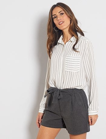 Camisa em voile crepe - Kiabi