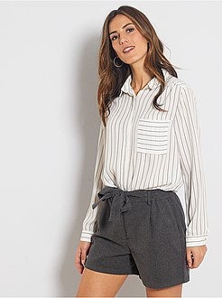 Camisa em voile crepe - Kiabi