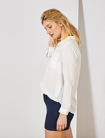 Camisa em voile crepe - Kiabi