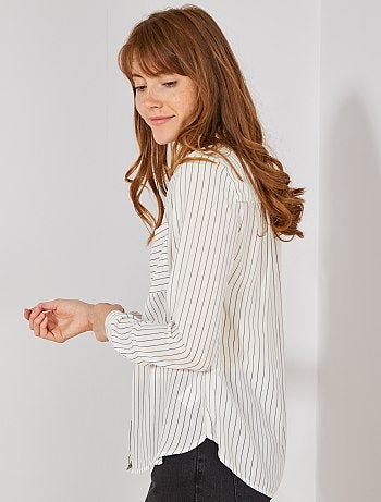 Camisa em voile crepe - Kiabi