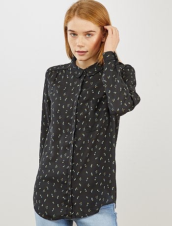 Camisa em voile crepe - Kiabi