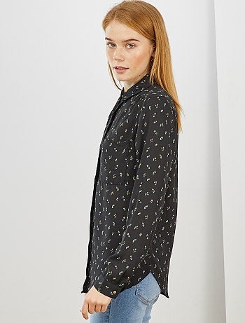 Camisa em voile crepe - Kiabi