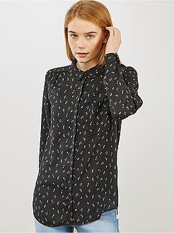Camisa em voile crepe - Kiabi