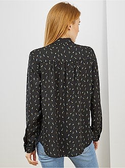 Camisa em voile crepe - Kiabi