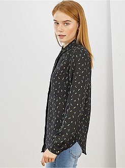 Camisa em voile crepe - Kiabi