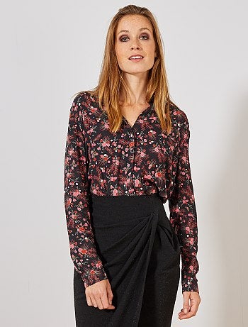 Camisa em voile crepe - Kiabi