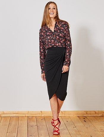 Camisa em voile crepe - Kiabi