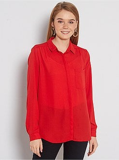 Camisa em voile crepe - Kiabi