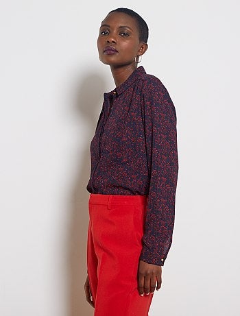 Camisa em voile crepe - Kiabi