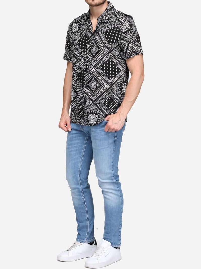 Camisa estampada - frilivin Preto - Kiabi