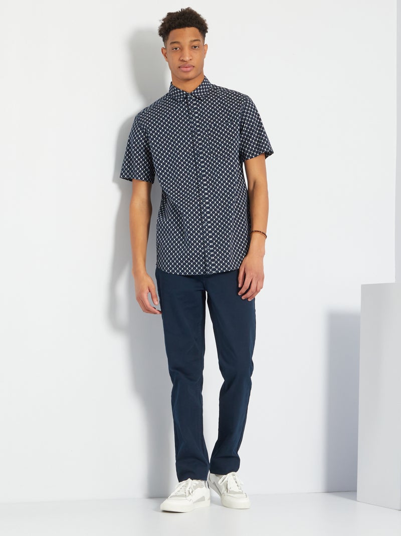 Camisa estampada +1,90 m AZUL - Kiabi