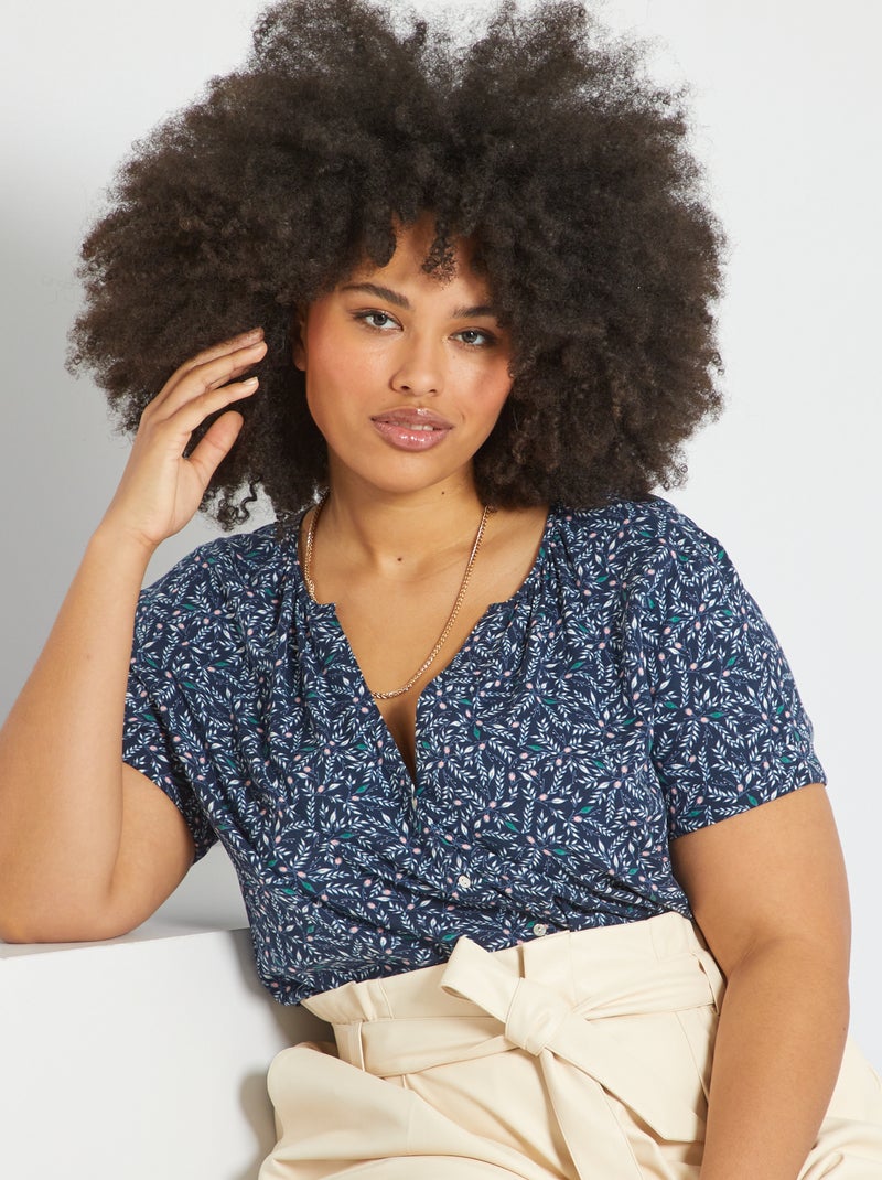 Camisa estampada AZUL - Kiabi