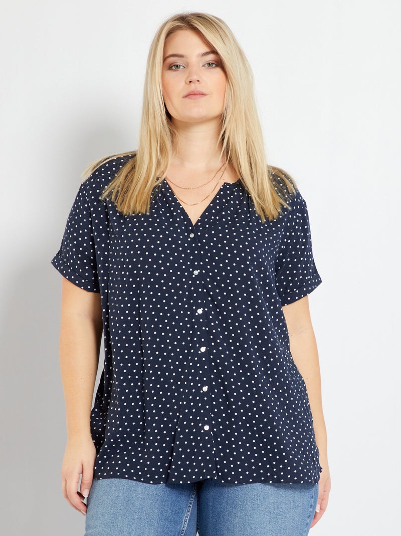 Camisa estampada AZUL - Kiabi