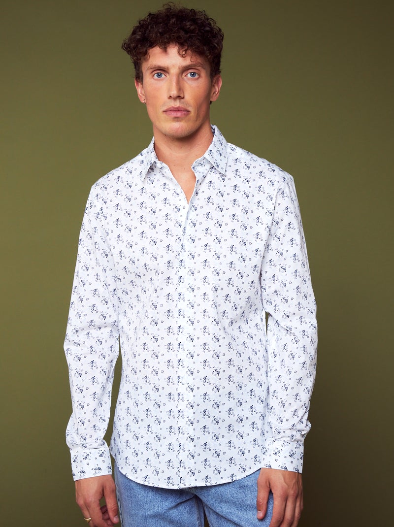 Camisa estampada BRANCO - Kiabi