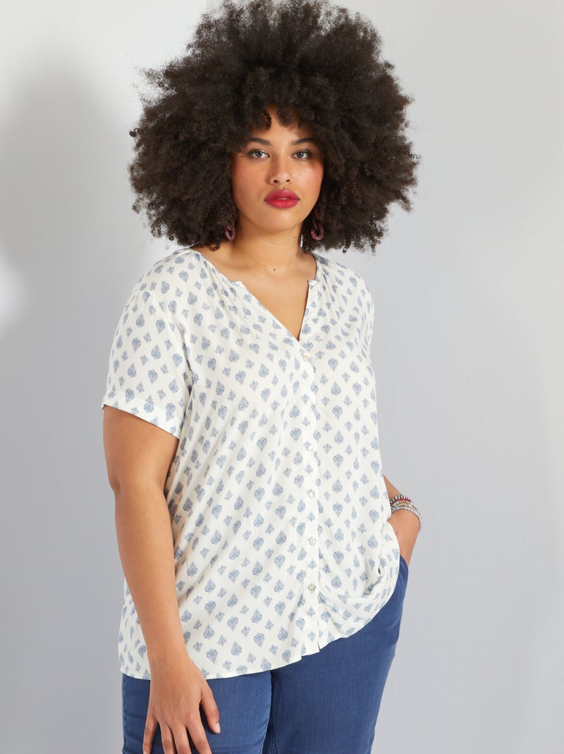 Camisa estampada BRANCO - Kiabi