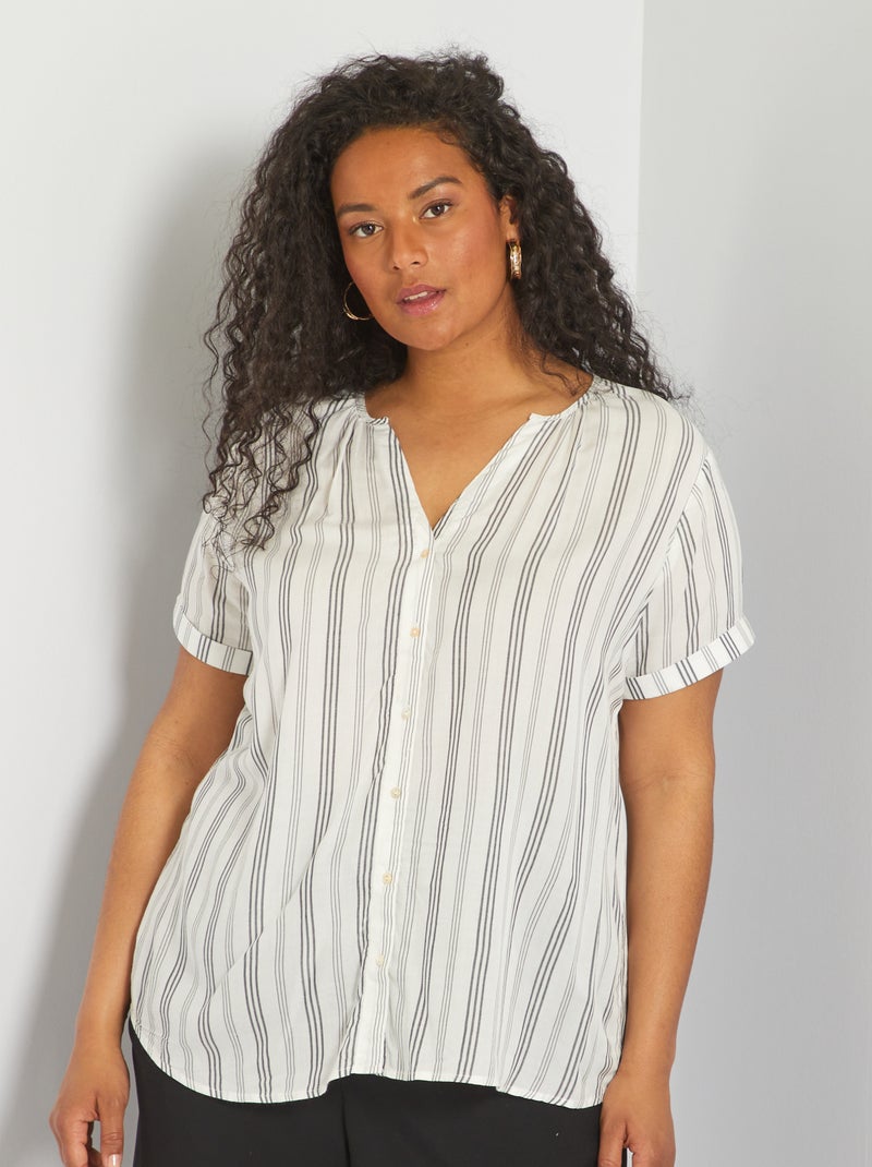 Camisa estampada BRANCO - Kiabi