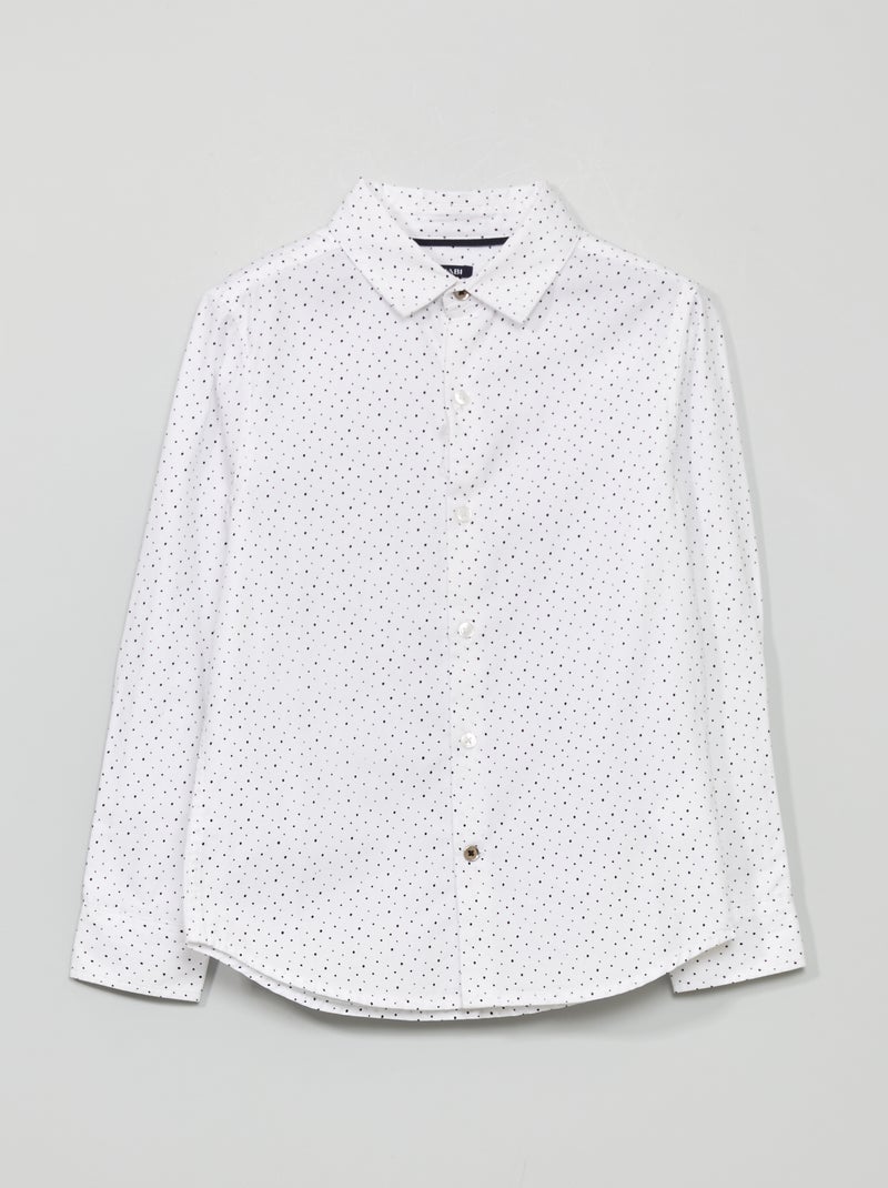 Camisa estampada BRANCO - Kiabi
