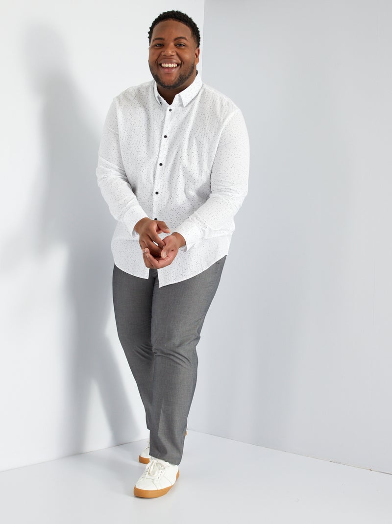 Camisa estampada BRANCO - Kiabi