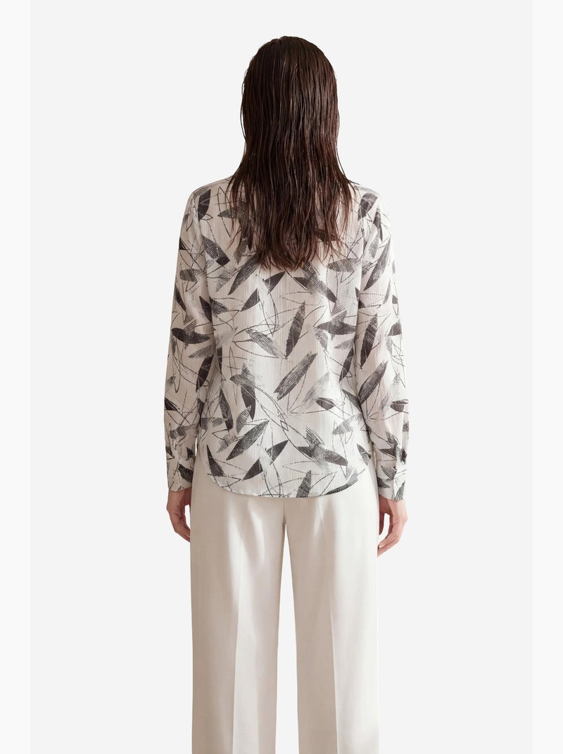 Camisa estampada com botões my fashion Branco - Kiabi