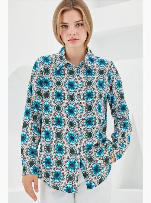 Camisa estampada de manga comprida bdart - Kiabi Camisa estampada de manga comprida bdart - Kiabi