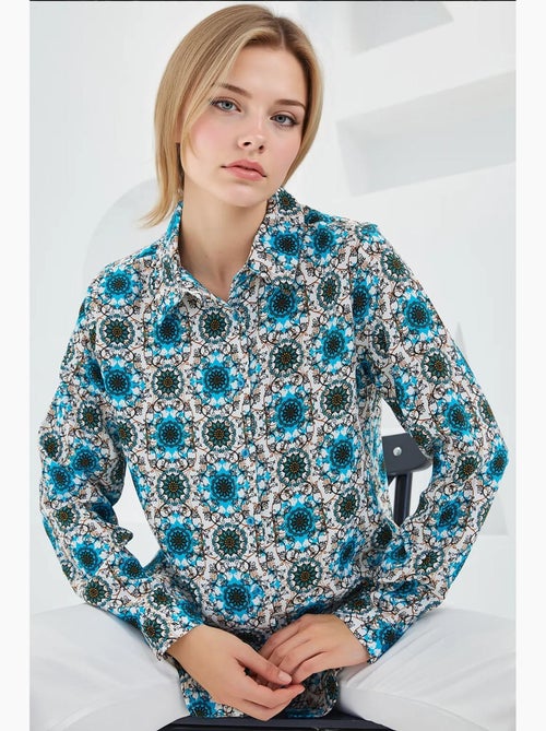 Camisa estampada de manga comprida bdart - Kiabi Camisa estampada de manga comprida bdart - Kiabi