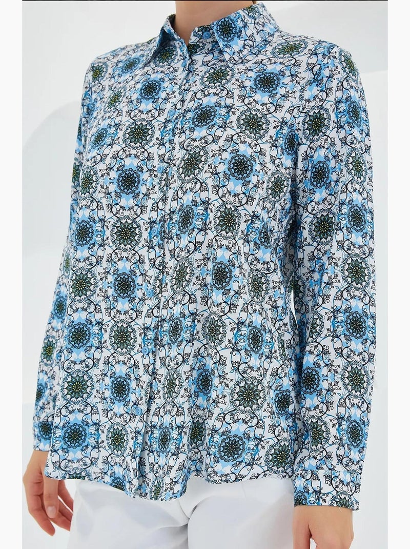 Camisa estampada de manga comprida bdart Azul claro - Kiabi