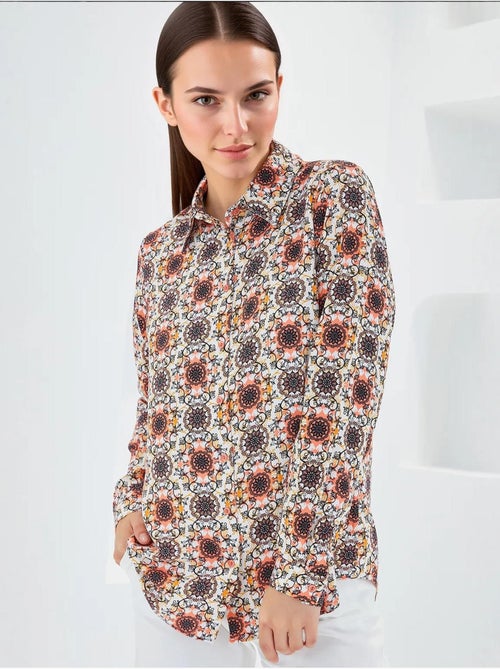 Camisa estampada de manga comprida bdart - Kiabi Camisa estampada de manga comprida bdart - Kiabi