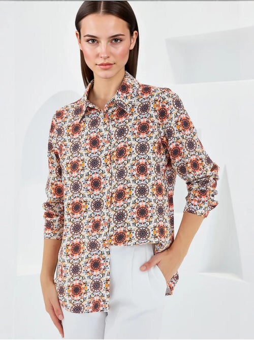 Camisa estampada de manga comprida bdart - Kiabi Camisa estampada de manga comprida bdart - Kiabi