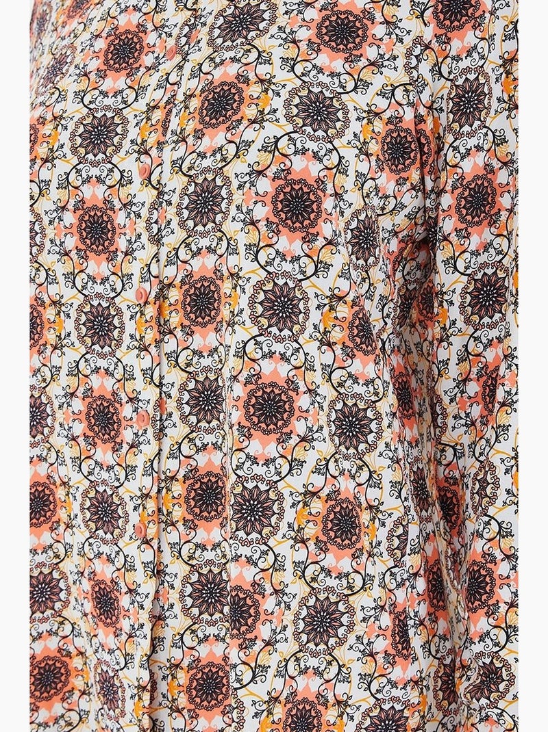 Camisa estampada de manga comprida bdart Laranja - Kiabi