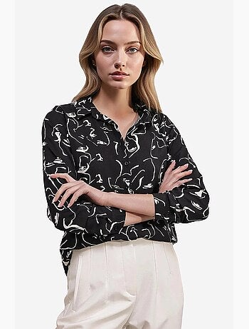 Camisa estampada de manga comprida bdart